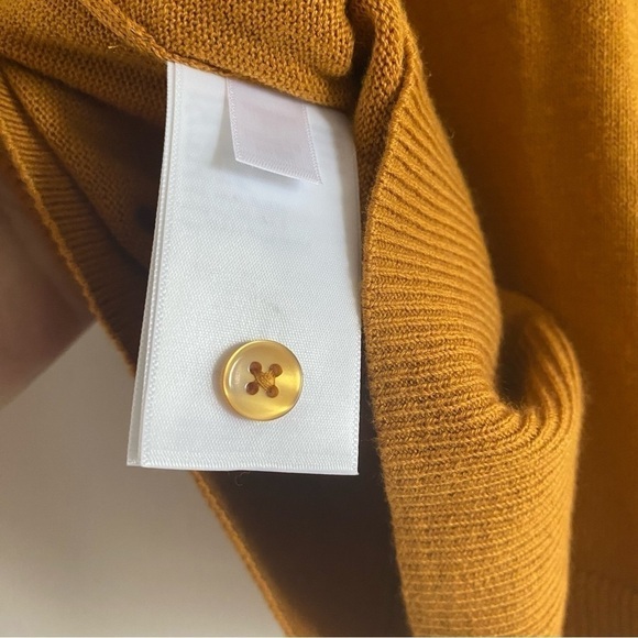 Nwt AMAZON Essentials Knit Cardigan Yellow V Neck Basic Button Up Sweater - Picture 11 of 14